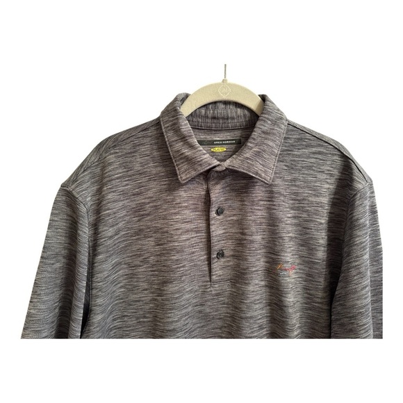 EUC Men's Greg Norman Play Dry Gray Polo Shirt, Large - Picture 2 of 11